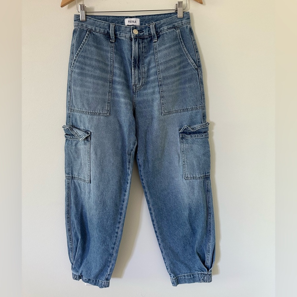 Pistola Josephine High Rise Tapered Cargo Jean - Picture 4 of 12